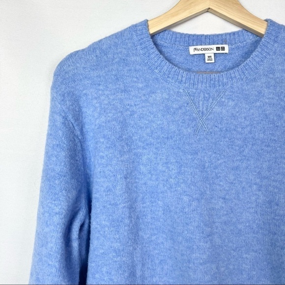 JW Anderson Uniqlo Cornflower Light Blue Crewneck Soft Sweater XXS - Picture 3 of 4